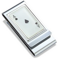 Ace of Spades Metal Chrome Plated 2-Sided Money Clip
